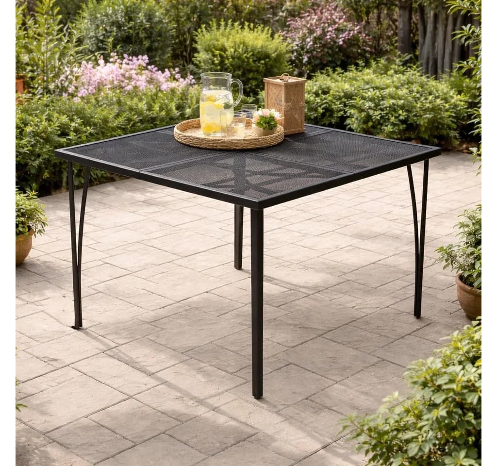 DEGAMO Gartentisch CLASSIC Anthrazit Streckmetall 100x100cm
