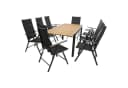 DEGAMO Garten-Essgruppe MILOS 9-teilig mit 8 Klappsesseln und Ausziehtisch Bild 3