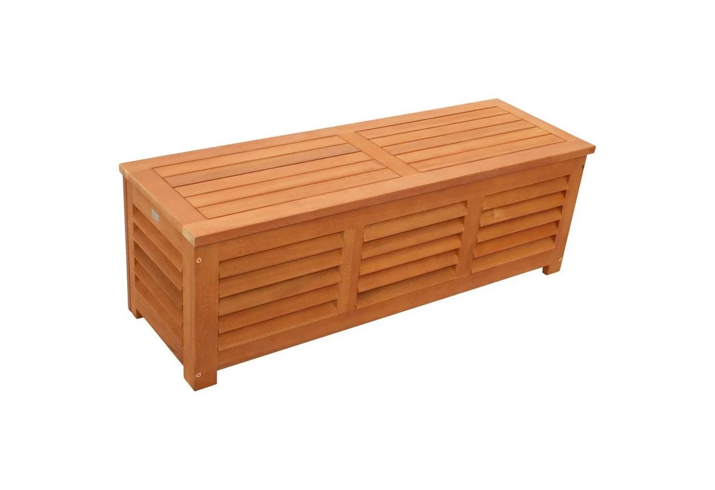 DEGAMO Auflagenbox MONZA Eukalyptus geölt mit Sitzpolster grau - Bild 4
