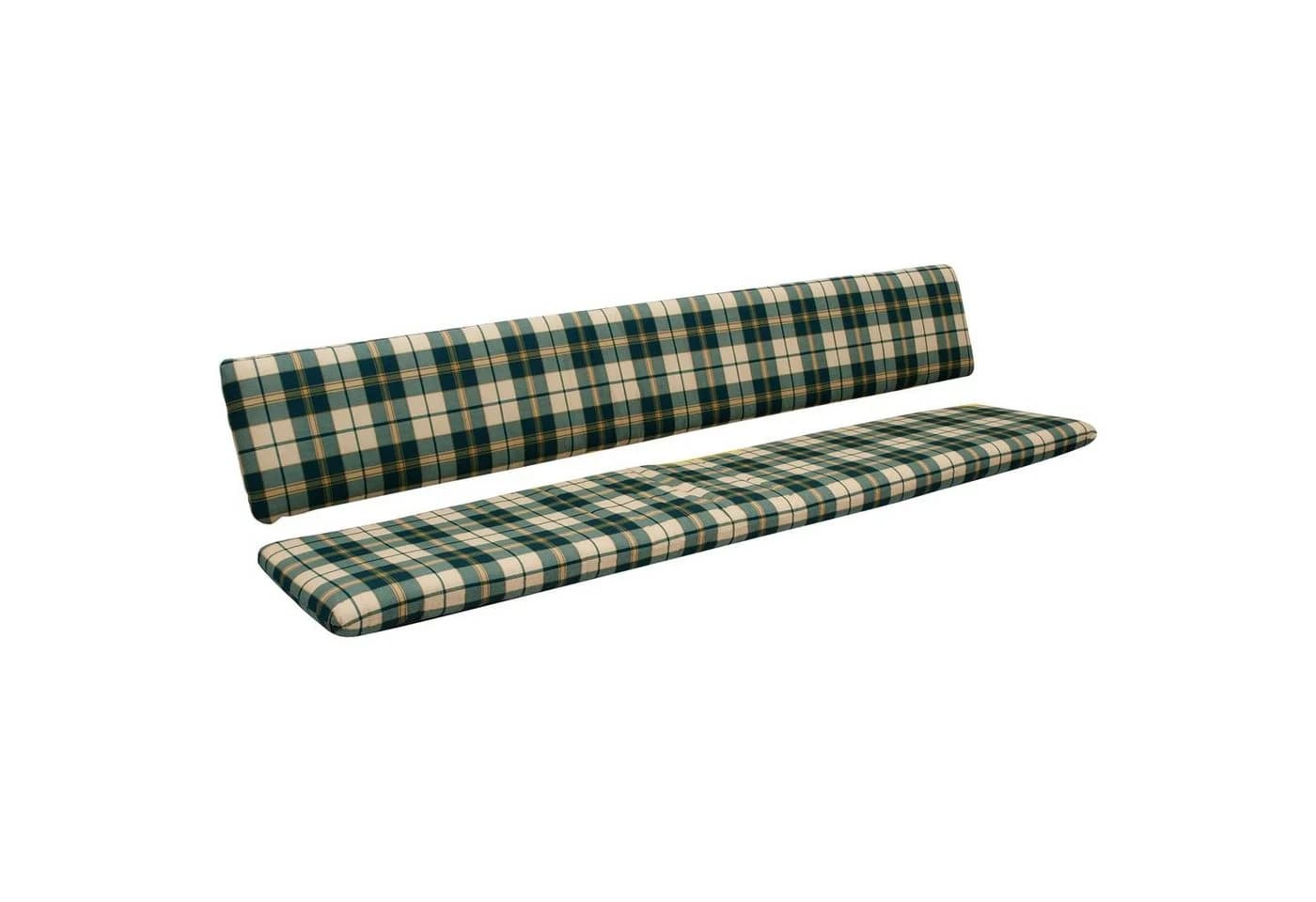DEGAMO Bankauflage BOSTON 4-Sitzer Grün/Beige Kariert 2-teilig - Bild 5