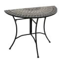 DEGAMO Wandtisch SIENA Halbrund Mosaik Grau Weiss Bild 1