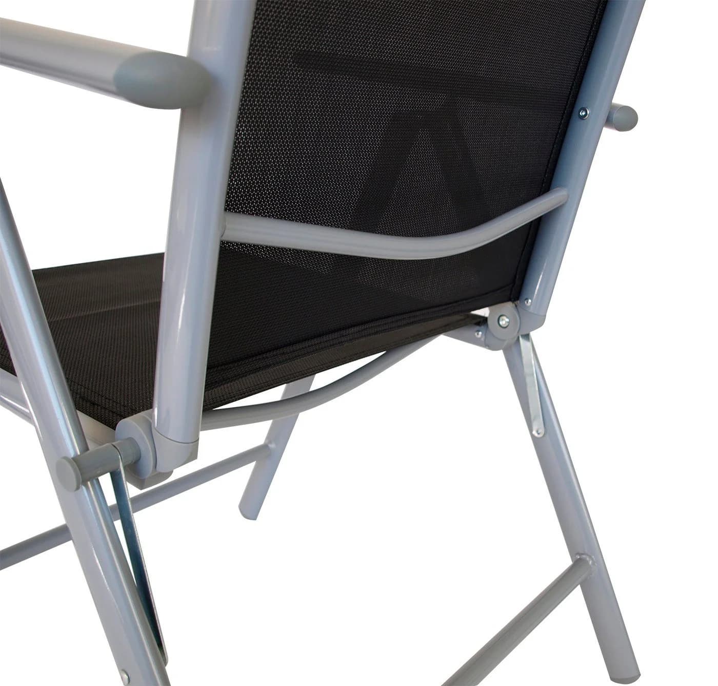 DEGAMO Garten-Essgruppe RAVENNA 5-tlg. Grau/Schwarz Aluminium - Bild 5