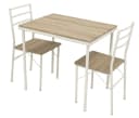 DEGAMO Essgruppe KÖLN 3-tlg. Weiß mit Eiche-Dekor MDF Bild 3