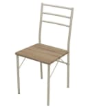 DEGAMO Essgruppe KÖLN 3-tlg. Weiß mit Eiche-Dekor MDF Bild 4