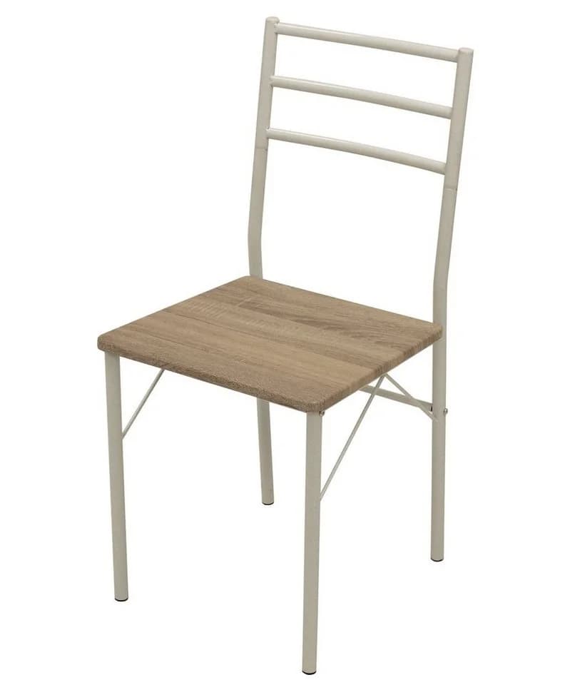 DEGAMO Essgruppe KÖLN 3-tlg. Weiß mit Eiche-Dekor MDF - Bild 4