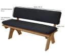 DEGAMO Auflagenset ARIZONA für 3-sitzer Gartenbank Anthrazit Bild 4