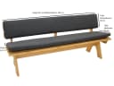 DEGAMO Auflagenset ARIZONA für 4-Sitzer Gartenbank Anthrazit 2-teilig Bild 4