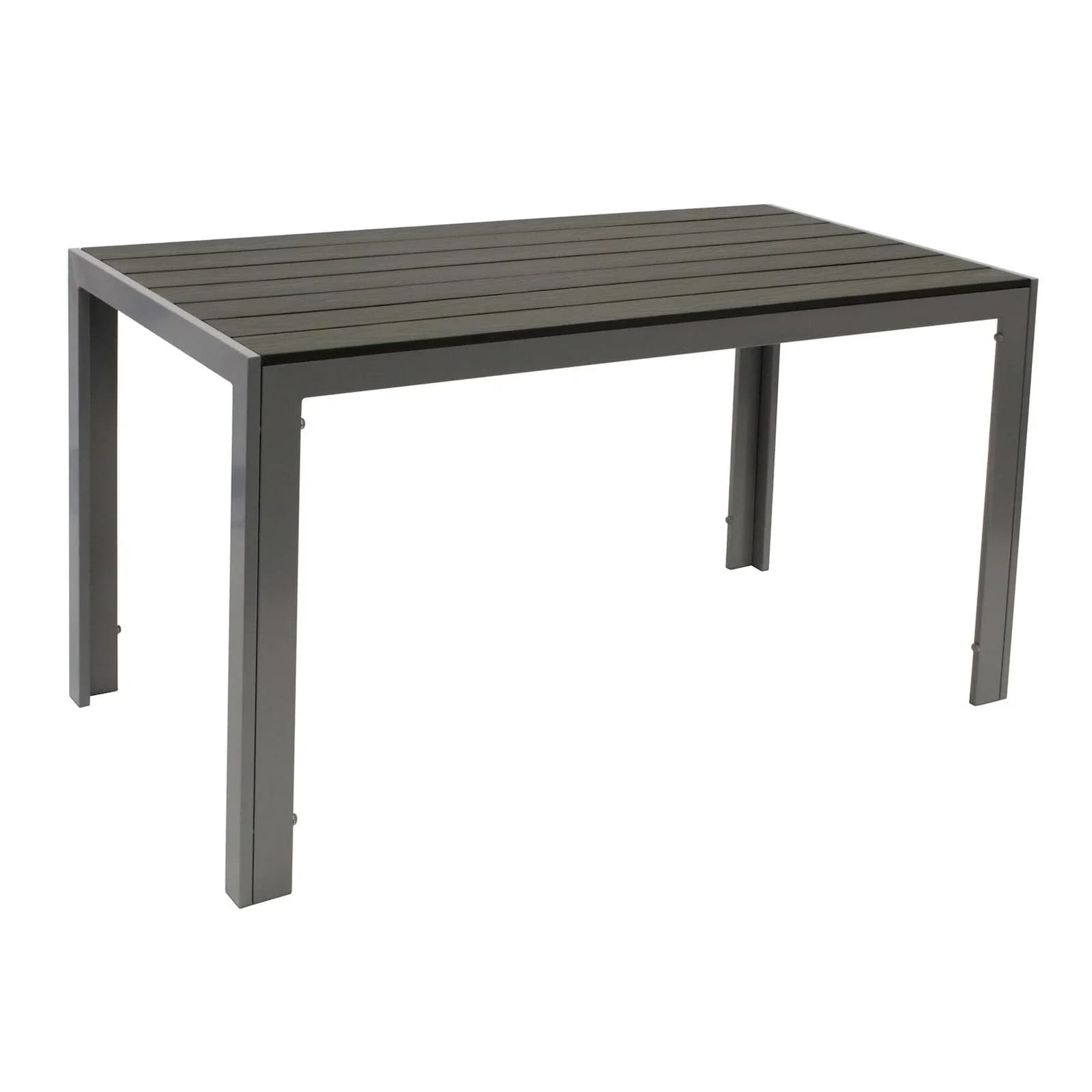 DEGAMO Gartentisch SORANO Aluminium Kunstholz Grau