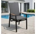 DEGAMO Gartensessel BILBAO Anthrazit Grau verstellbar Aluminium Bild 1
