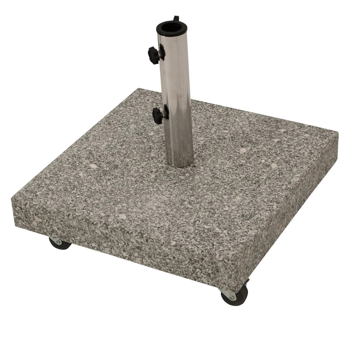 DEGAMO Schirmständer 50kg mit Rollen Granit hellgrau - Bild 3