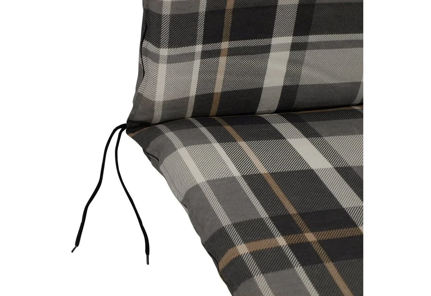DEGAMO Auflage SEATTLE für Bank 3-sitzer grau/beige kariert - Bild 4