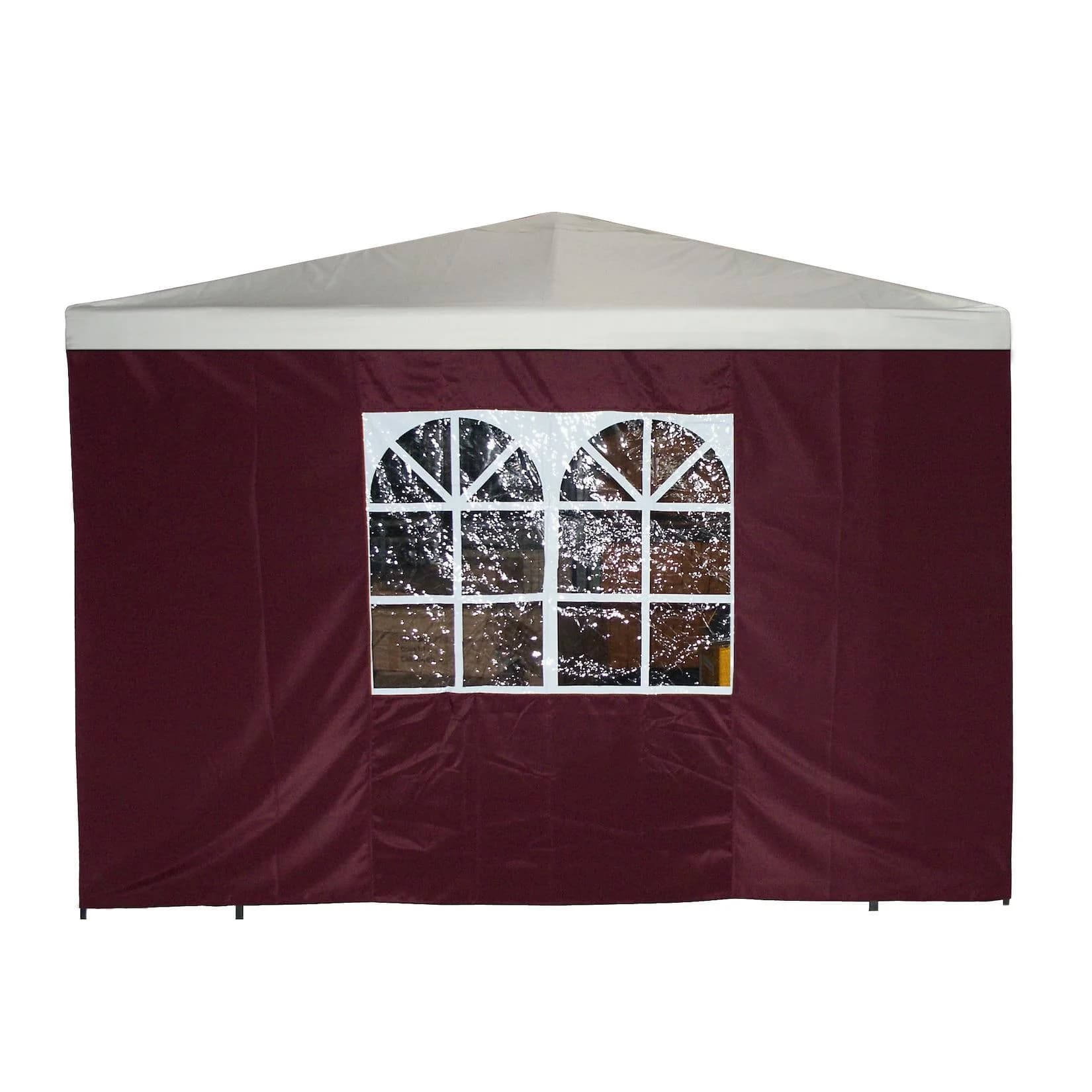 DEGAMO Seitenplane für Pavillon 3x1,9 Meter Polyester Bordeaux mit Fenster