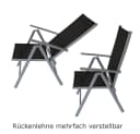 DEGAMO Klappsessel RAVENNA 4-er Set Aluminium Silbergrau Schwarz Bild 2