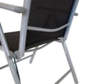 DEGAMO Klappsessel RAVENNA 4-er Set Aluminium Silbergrau Schwarz Bild 5