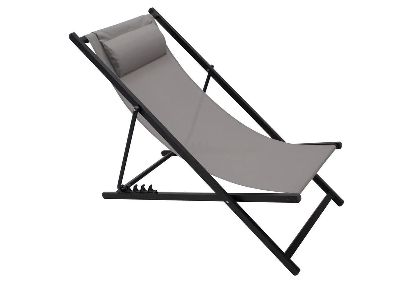 DEGAMO Gartenliege IBIZA 2er Set Aluminium anthrazit grau faltbar - Bild 4