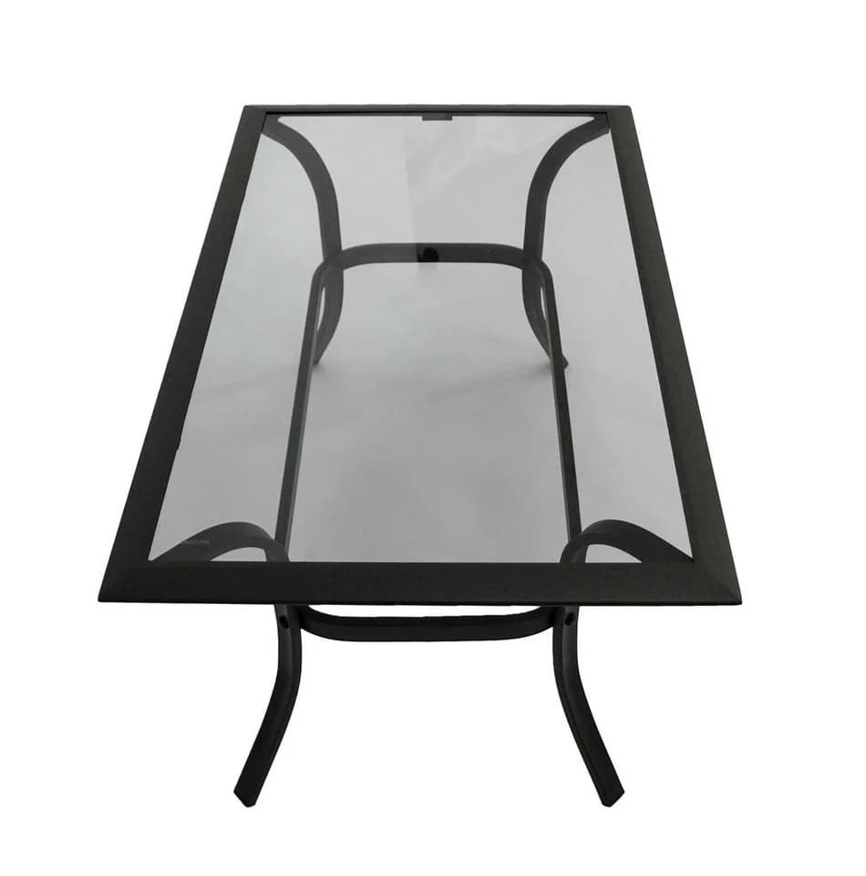 DEGAMO Beistelltisch ZAGREB Gross Schwarz Grau Stahl Glas - Bild 3