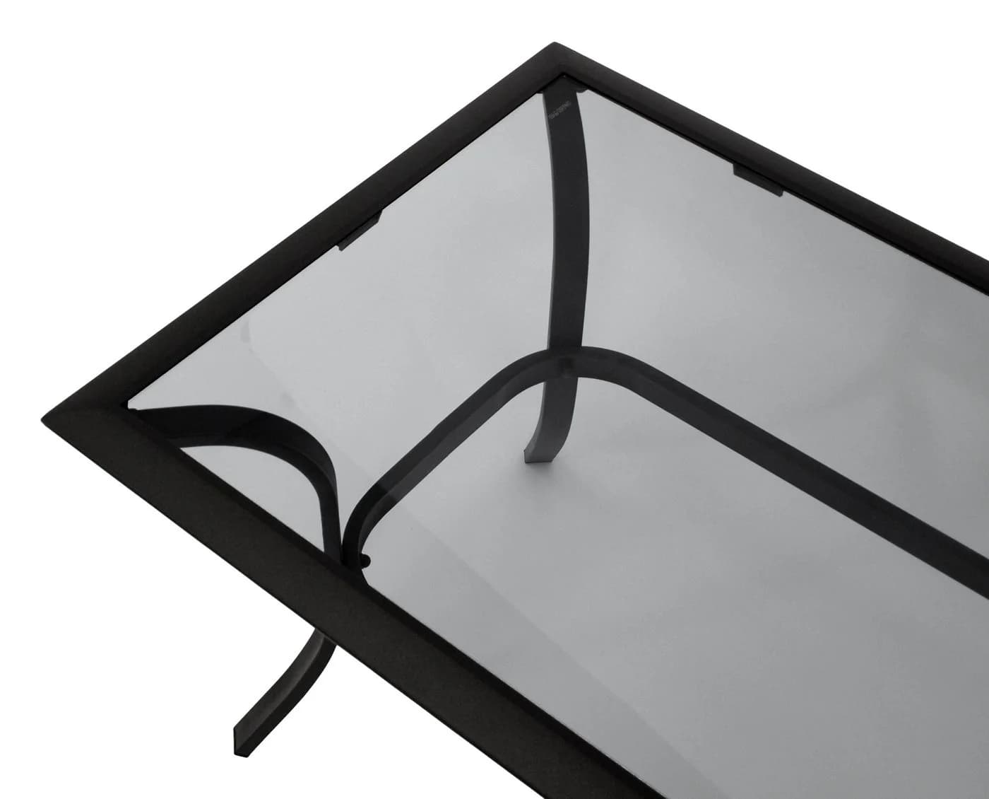 DEGAMO Beistelltisch ZAGREB Gross Schwarz Grau Stahl Glas - Bild 4