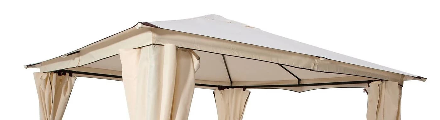 DEGAMO Ersatzdach Pavillon VENEZIA Polyester PVC-beschichtet Écrufarben - Bild 3