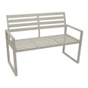 DEGAMO Gartenbank ATLANTA 2-sitzer Aluminium weiss modern Bild 1