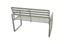 DEGAMO Gartenbank ATLANTA 2-sitzer Aluminium weiss modern Bild 2