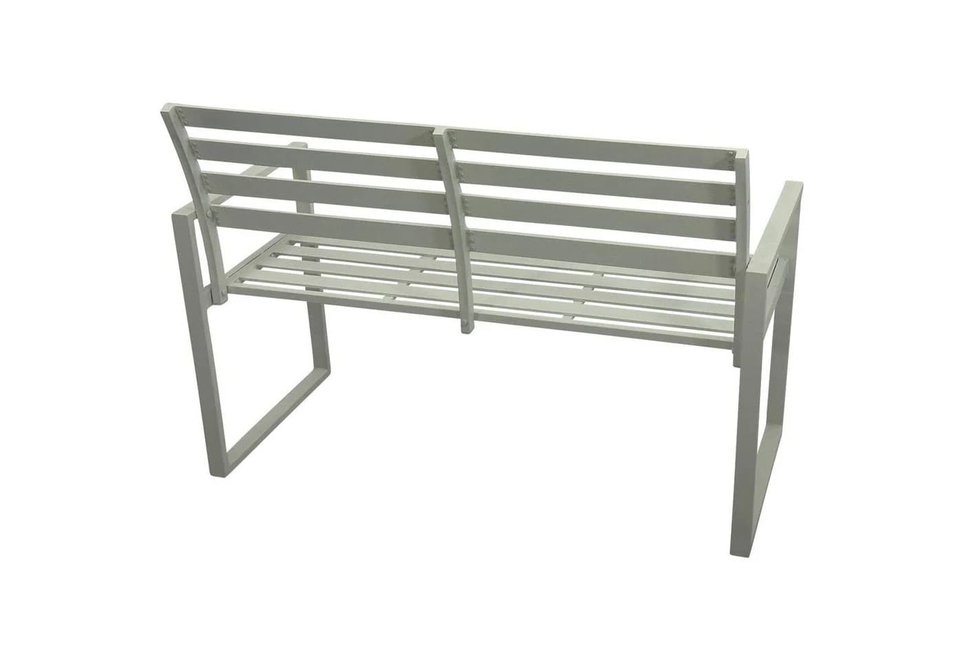 DEGAMO Gartenbank ATLANTA 2-sitzer Aluminium weiss modern - Bild 2