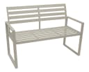 DEGAMO Gartenbank ATLANTA 2-sitzer Aluminium weiss modern Bild 3