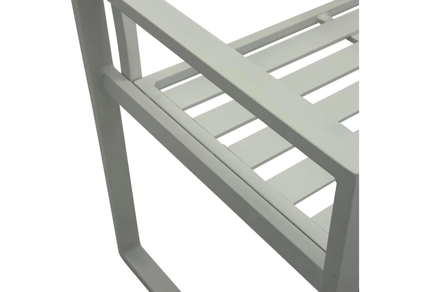 DEGAMO Gartenbank ATLANTA 2-sitzer Aluminium weiss modern - Bild 4