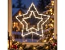 DEGAMO Beleuchtetes Fensterbild STERN 50 LED weiss Bild 1