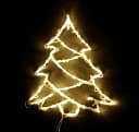 DEGAMO Beleuchtetes Fensterbild Tannenbaum 50 LED Weiß Bild 2