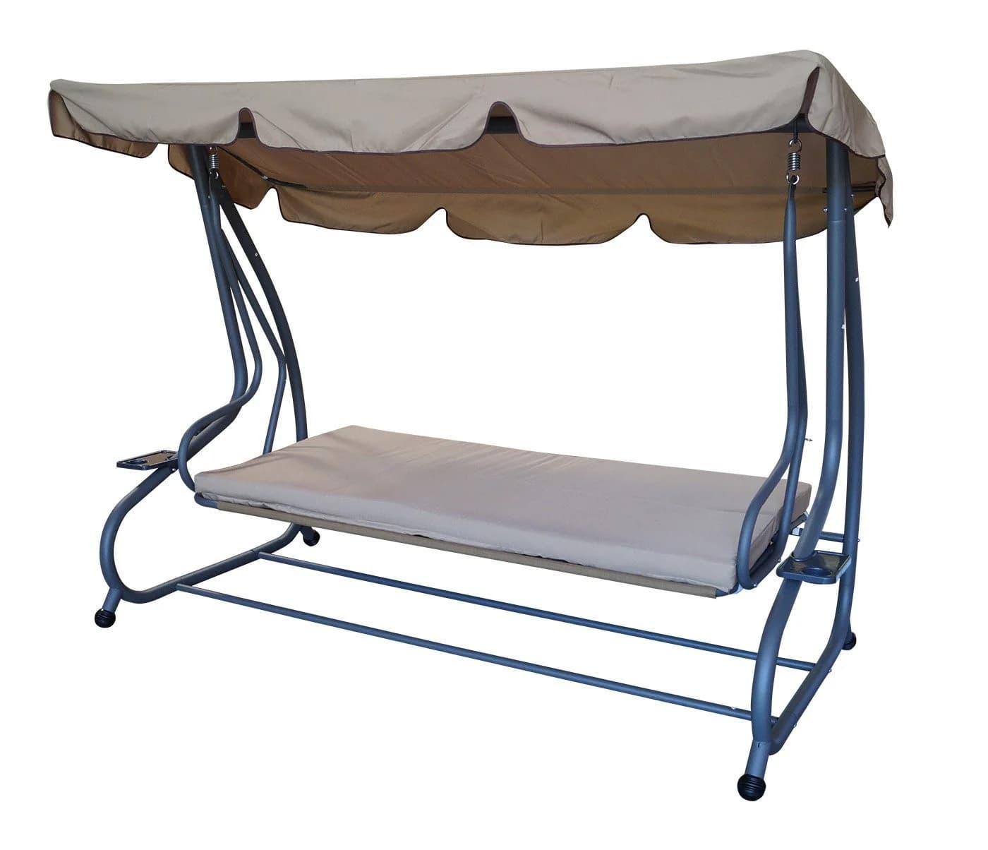 DEGAMO Hollywoodschaukel MIAMI 4-Sitzer Grau Beige Liegefunktion - Bild 2