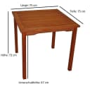 DEGAMO Gartentisch LAGO Eukalyptus 75x75cm Bild 5