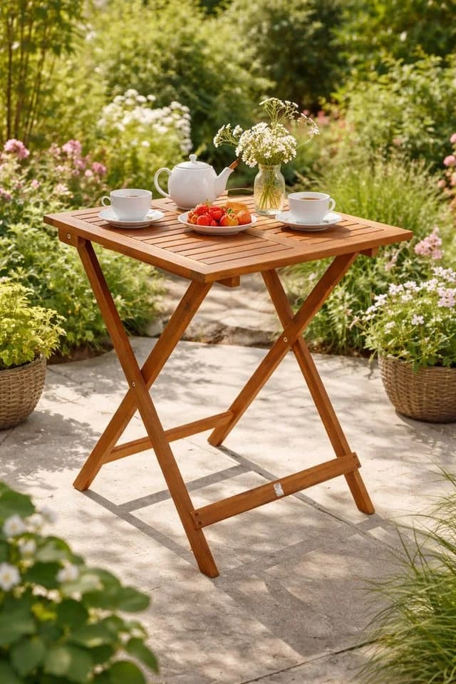 DEGAMO Gartentisch LIMA 60x60cm Akazie geölt klappbar - Bild 2