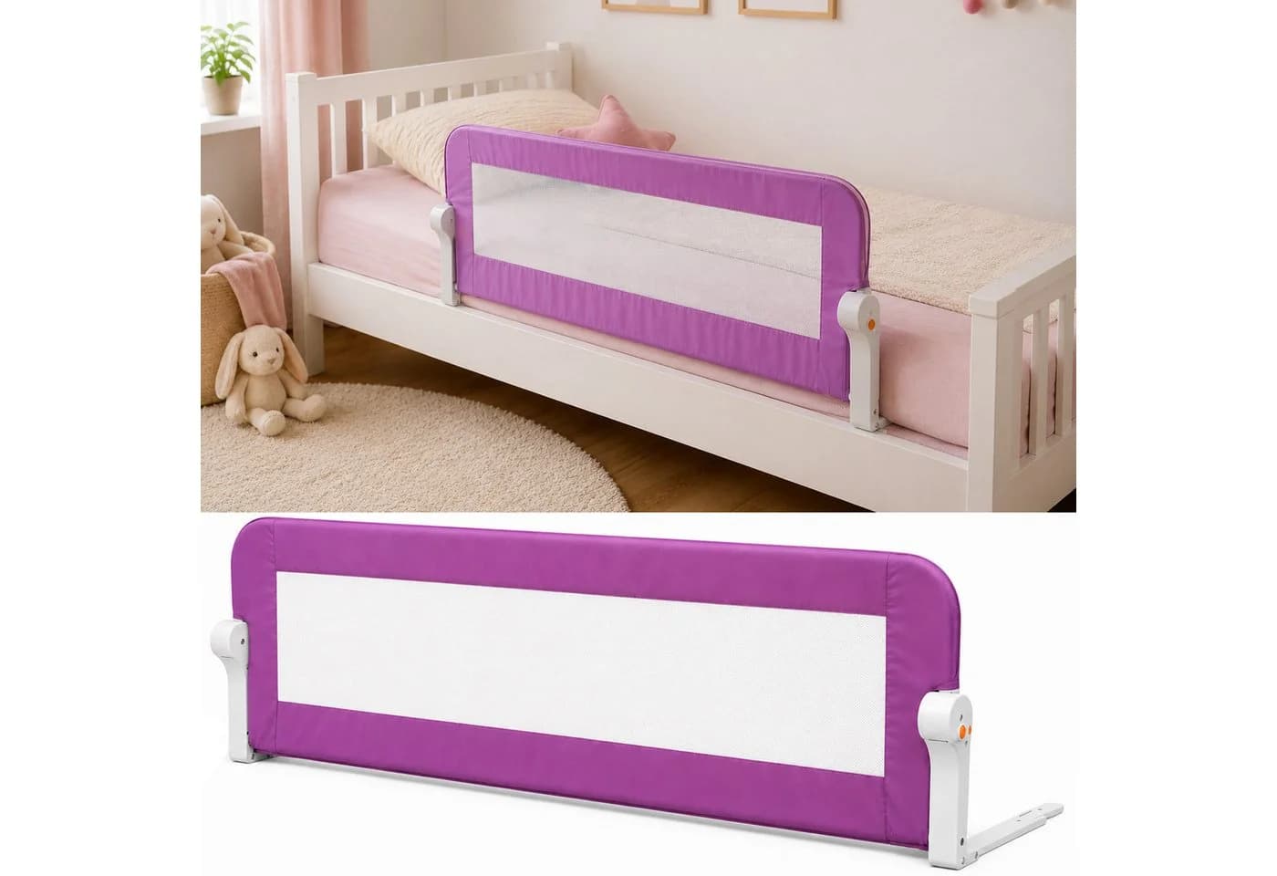 RAMROXX Bettumrandung 150cm Pink Klappbar - Bild 2