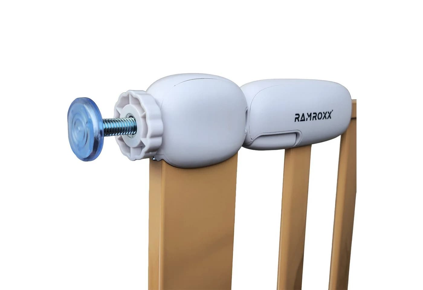 RAMROXX Treppenschutzgitter Beige für 75-85cm Durchgang 77cm Hoch - Bild 5