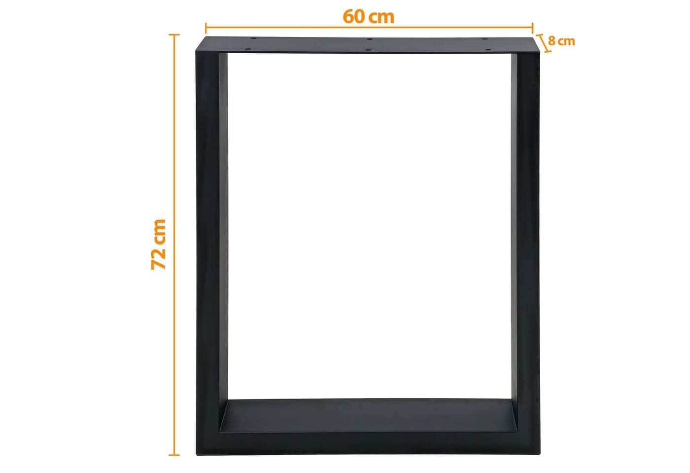 Modernes Industrielles Tischbein aus Stahl, Schwarz - Bild 4