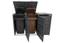 RAMROXX Mülltonnenbox 3er Metall anthrazit Style 4 Bild 1