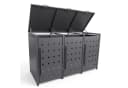 RAMROXX Mülltonnenbox 3er Metall anthrazit Style 4 Bild 5