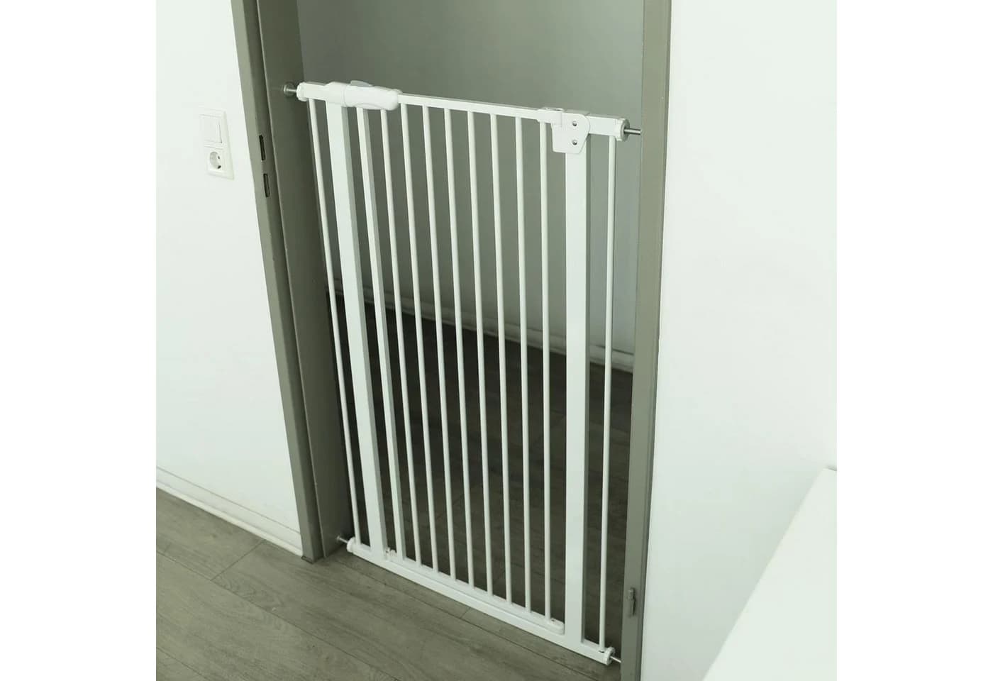 RAMROXX Treppenschutzgitter Metall Weiß Verstellbar - Bild 5