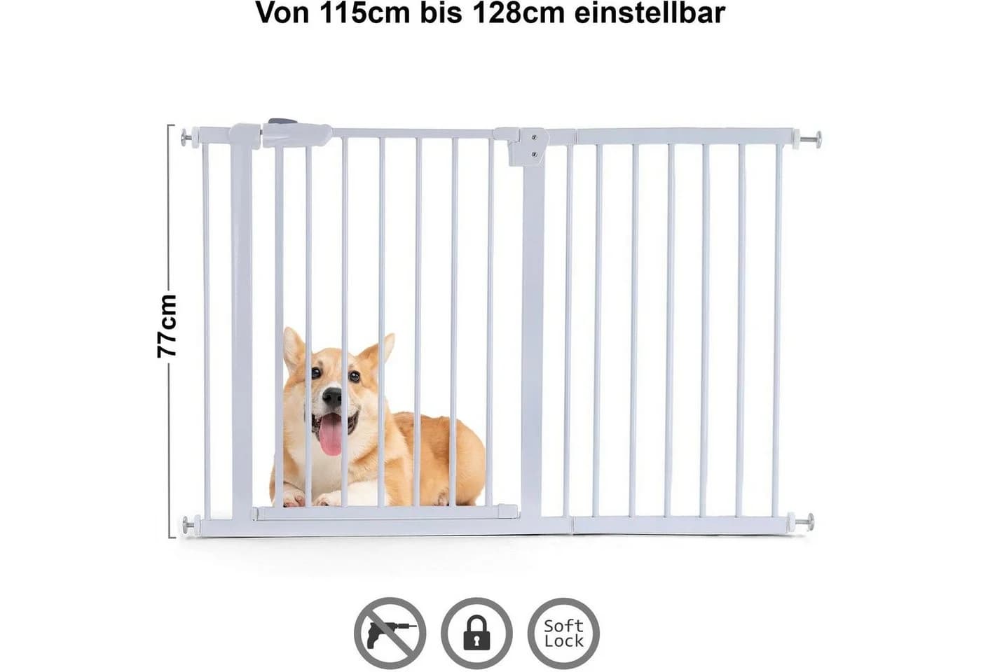 RAMROXX Treppenschutzgitter Metall Weiß - Bild 2