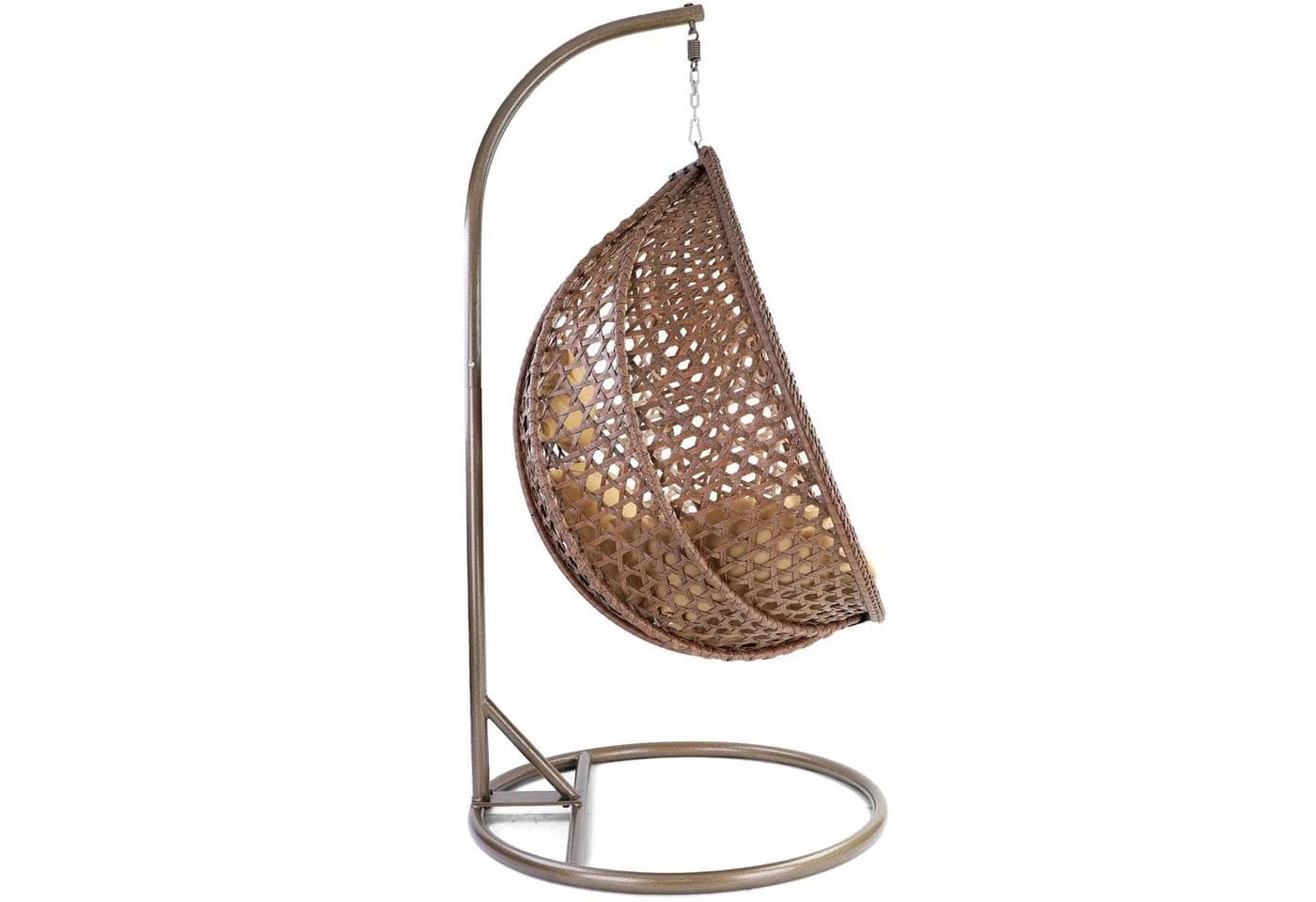 RAMROXX Hängesessel Style XXL Braun mit Gestell und Relaxkissen