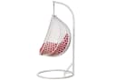 RAMROXX Hängesessel XXL Rattan Korb Weiss mit Relaxkissen Pink Bild 3