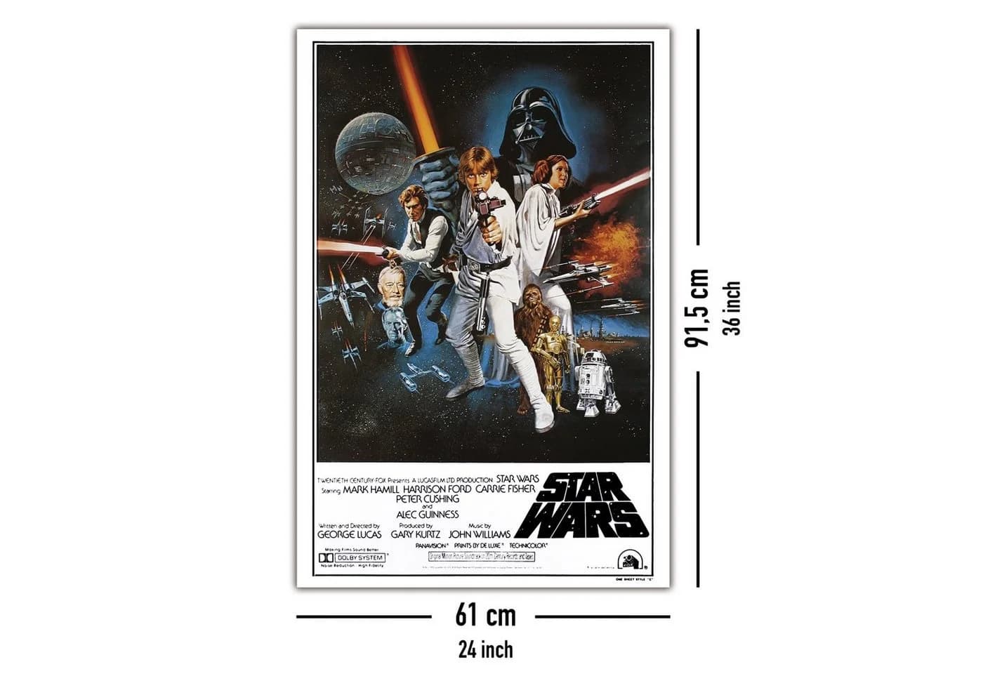 Star Wars Poster Style C American 61 x 91,5 cm Original Filmplakat - Bild 5
