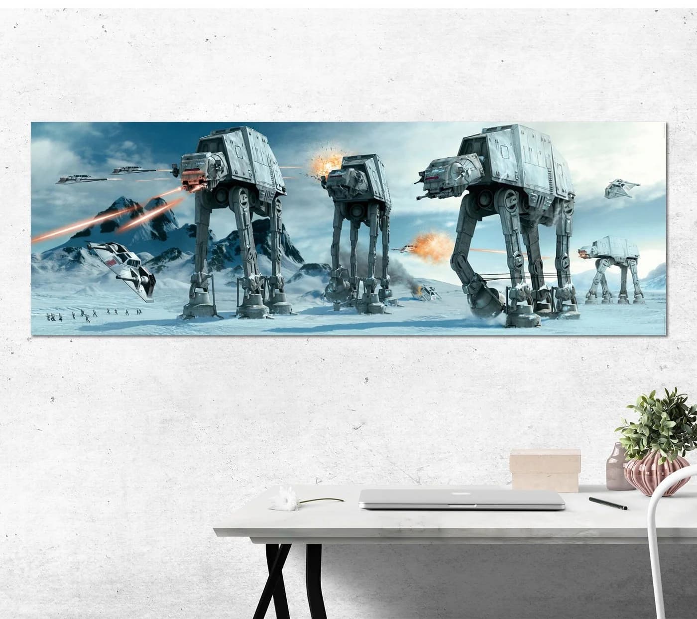 Star Wars Poster AT-AT Fight Langbahnposter Hoth Schlacht - Bild 3