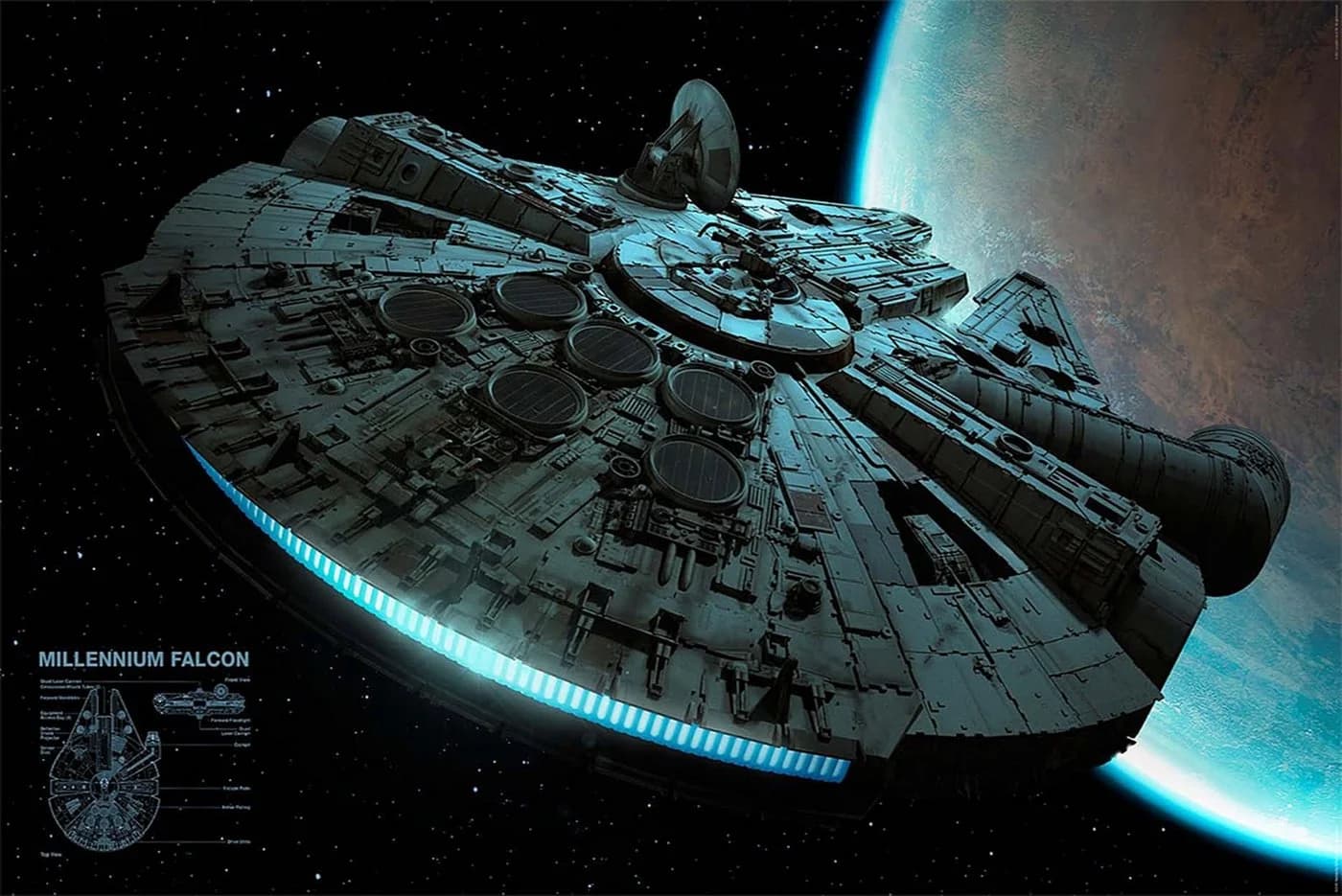 Star Wars Poster Millennium Falcon Landeanflug Tatooine - Bild 2