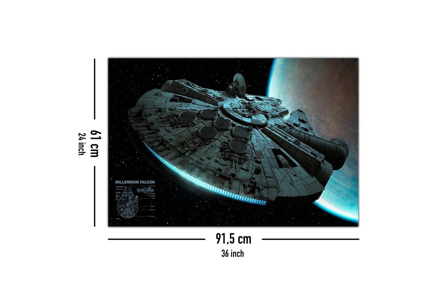 Star Wars Poster Millennium Falcon Landeanflug Tatooine - Bild 5