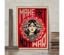 Close Up Kunstdruck Make Art Not War! Shepard Fairey Bild 1