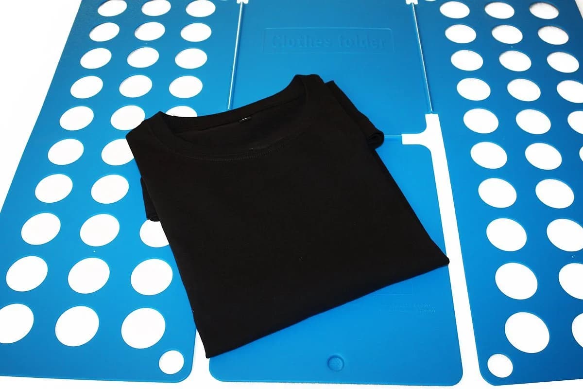 Close Up T-Shirt Folder Wäschefalter Faltbrett Hemdenfalter Blau - Bild 5