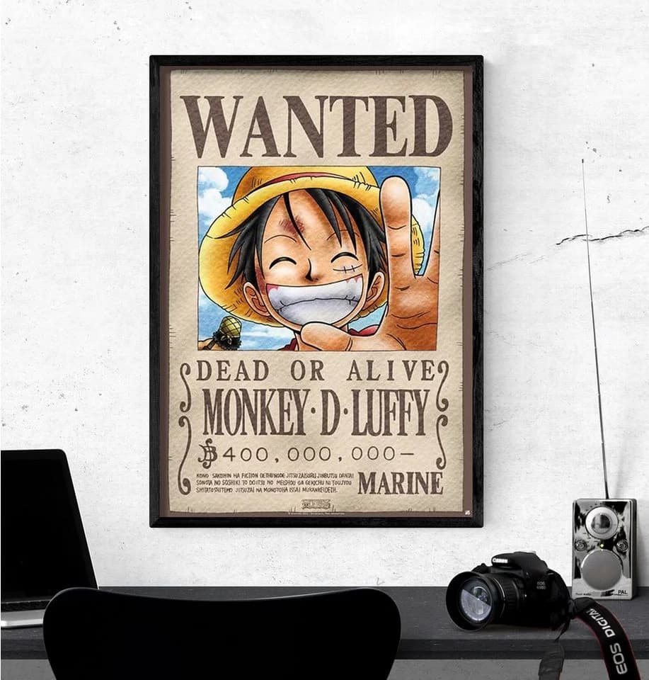 Close Up Poster One Piece Wanted Monkey D. Luffy