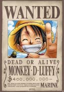 Close Up Poster One Piece Wanted Monkey D. Luffy Bild 2