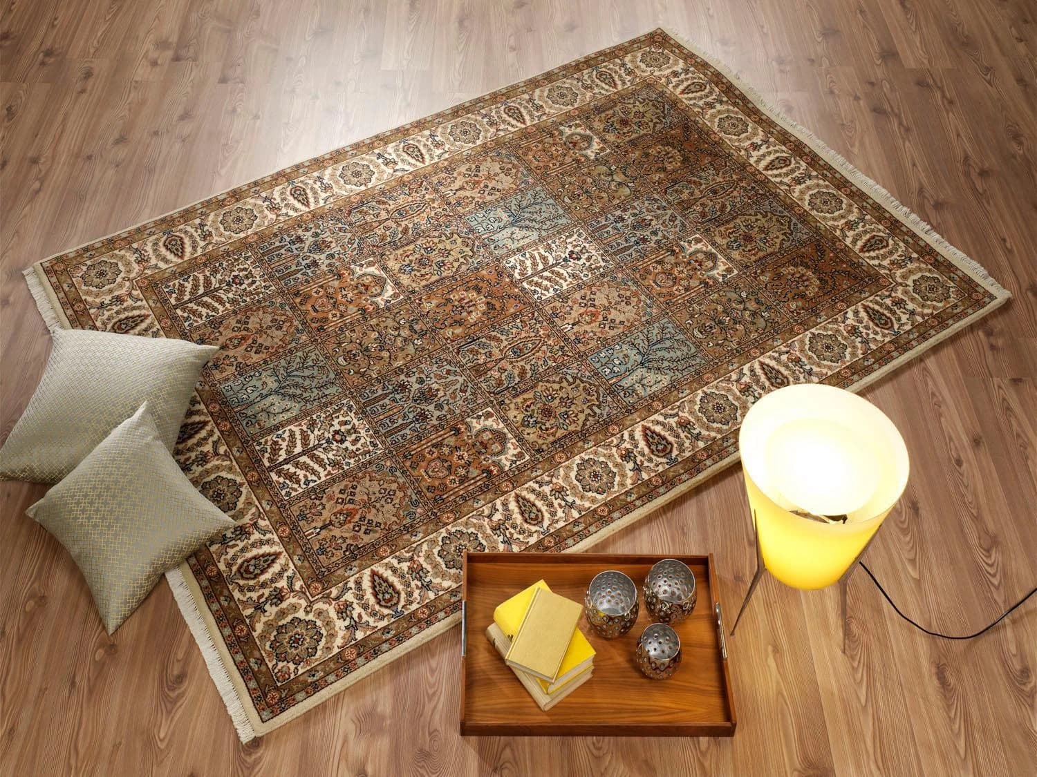 OCI Wollteppich Sarang Bakhtyari Beige Handgeknüpft Orientalisch